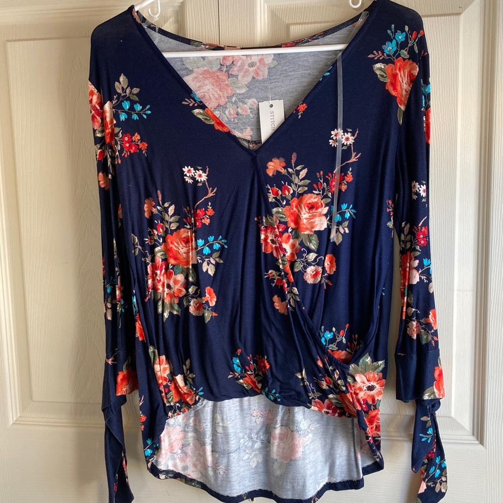 West Kei Tie Sleeve Knit Top